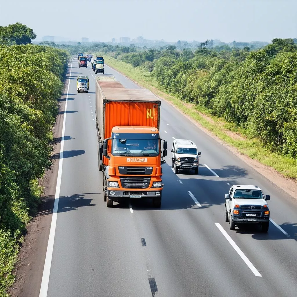 Vận chuyển hàng hóa bằng xe tải