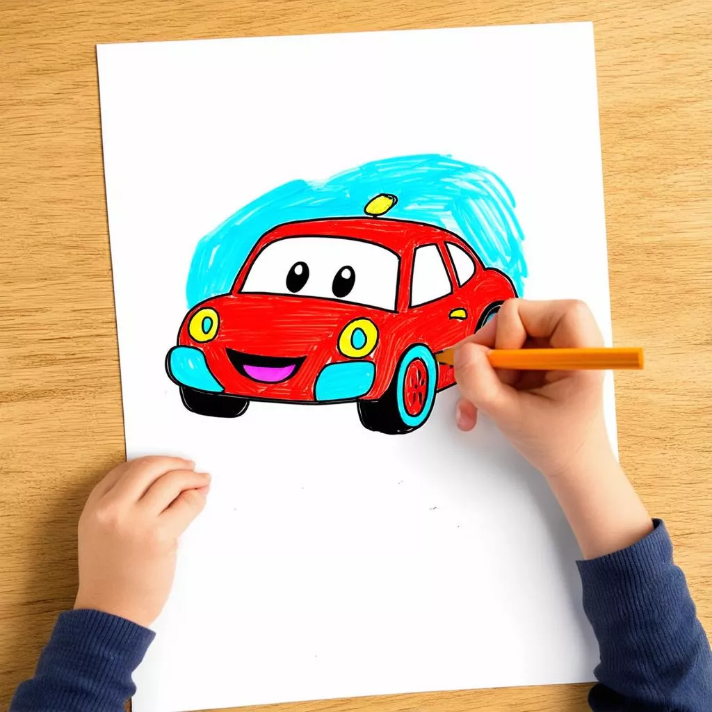 Dessin d'une voiture de rêve