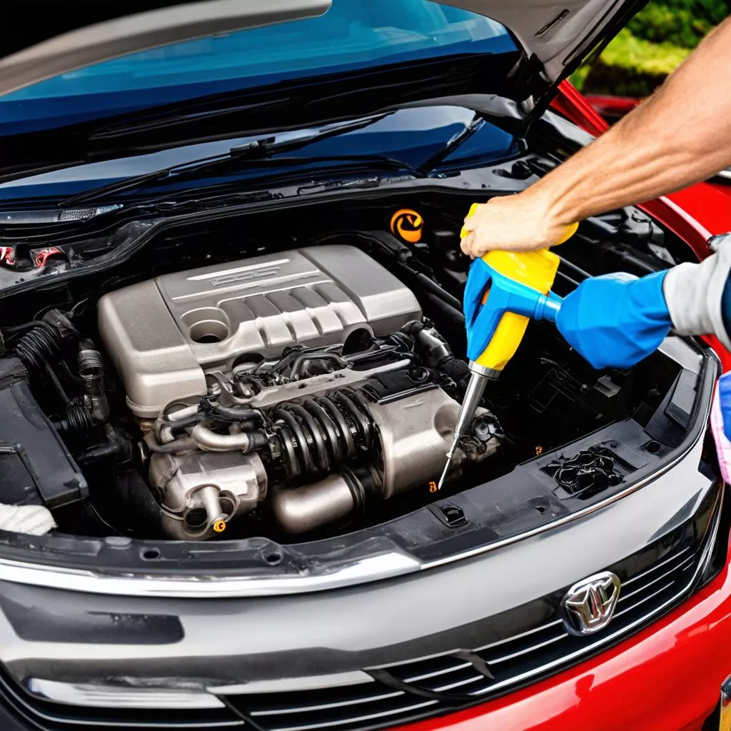 Vệ sinh khoang máy ô tô