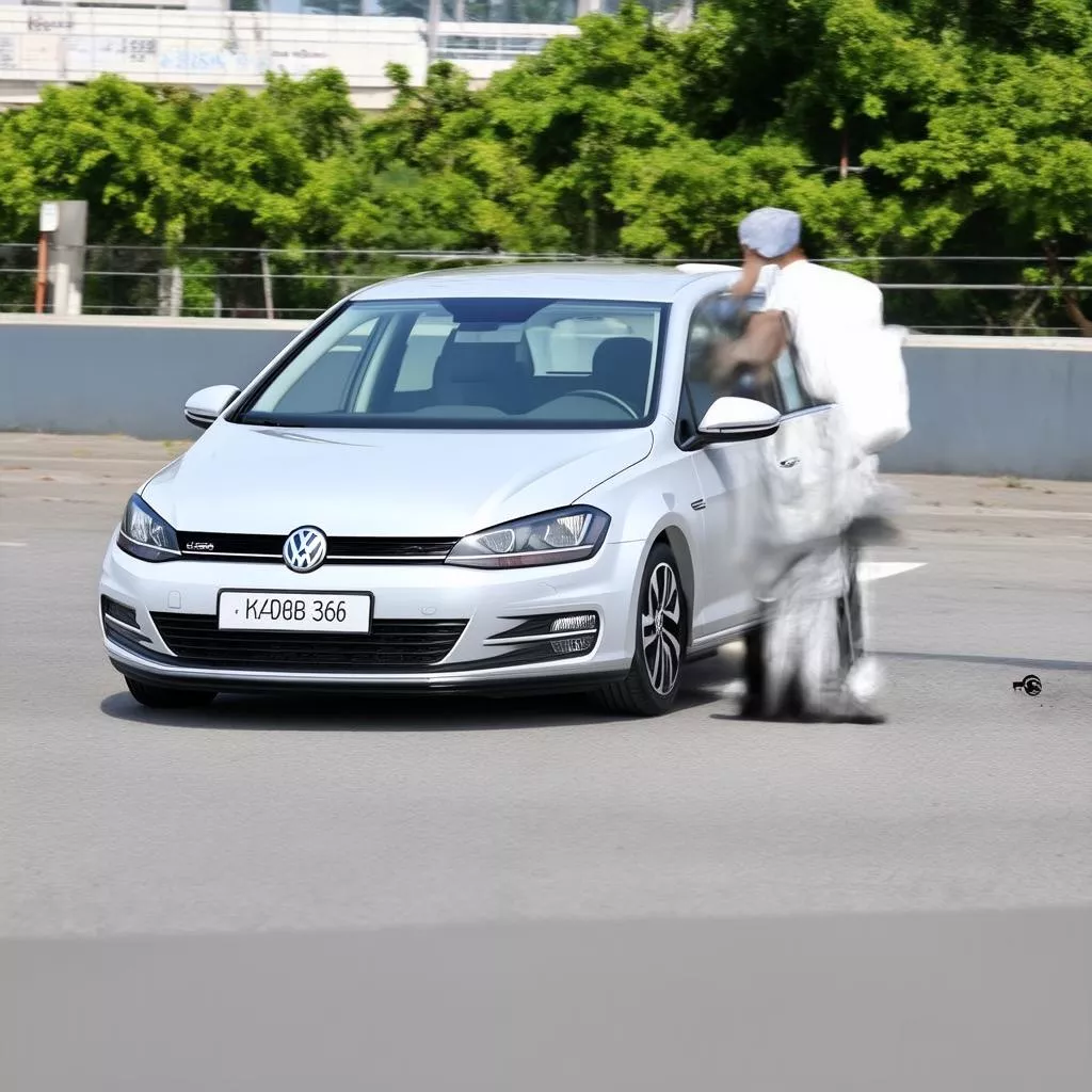 White Volkswagen Golf