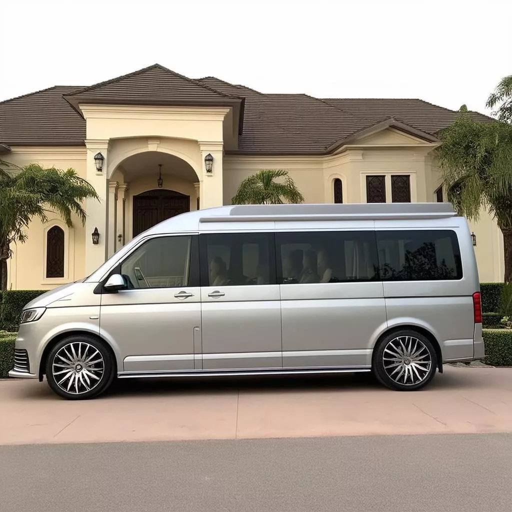 Xe 16 Chỗ Màu Bạc Sang Trọng