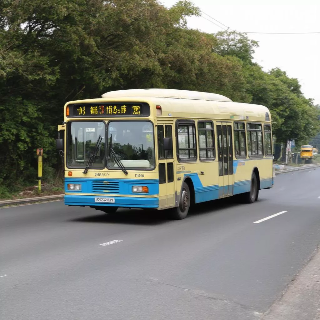 Xe bus đang di chuyển