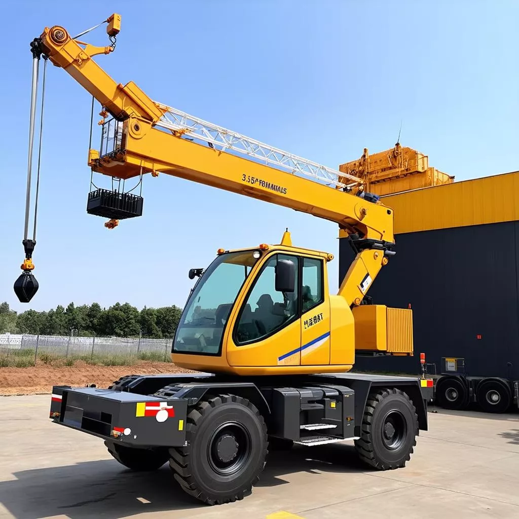 Xe cẩu 3.5 tấn hoạt động