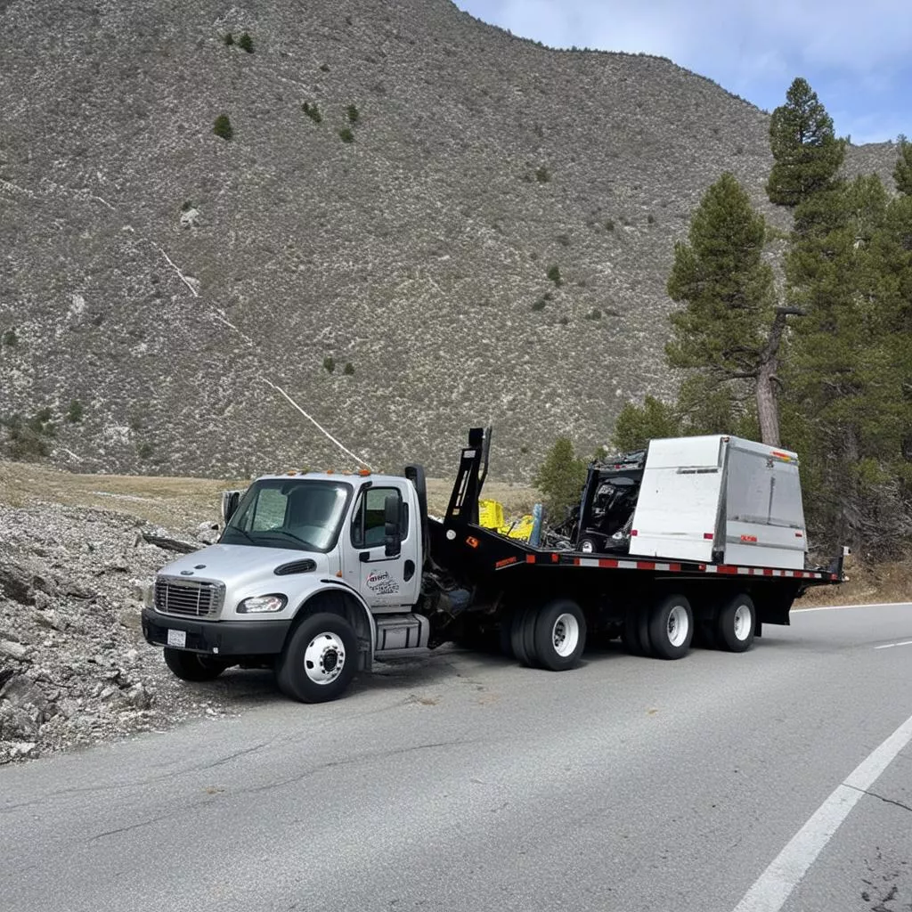 Tow truck on Hai Van Pass