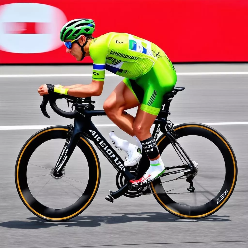 Một vận động viên đua xe đạp xuất phát: Hành trình chinh phục đỉnh cao