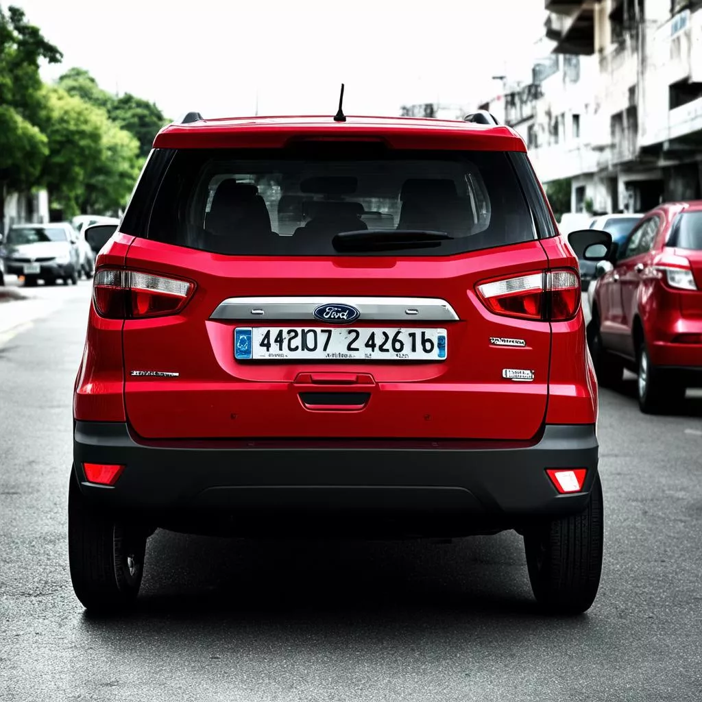 Xe Ford Ecosport màu đỏ