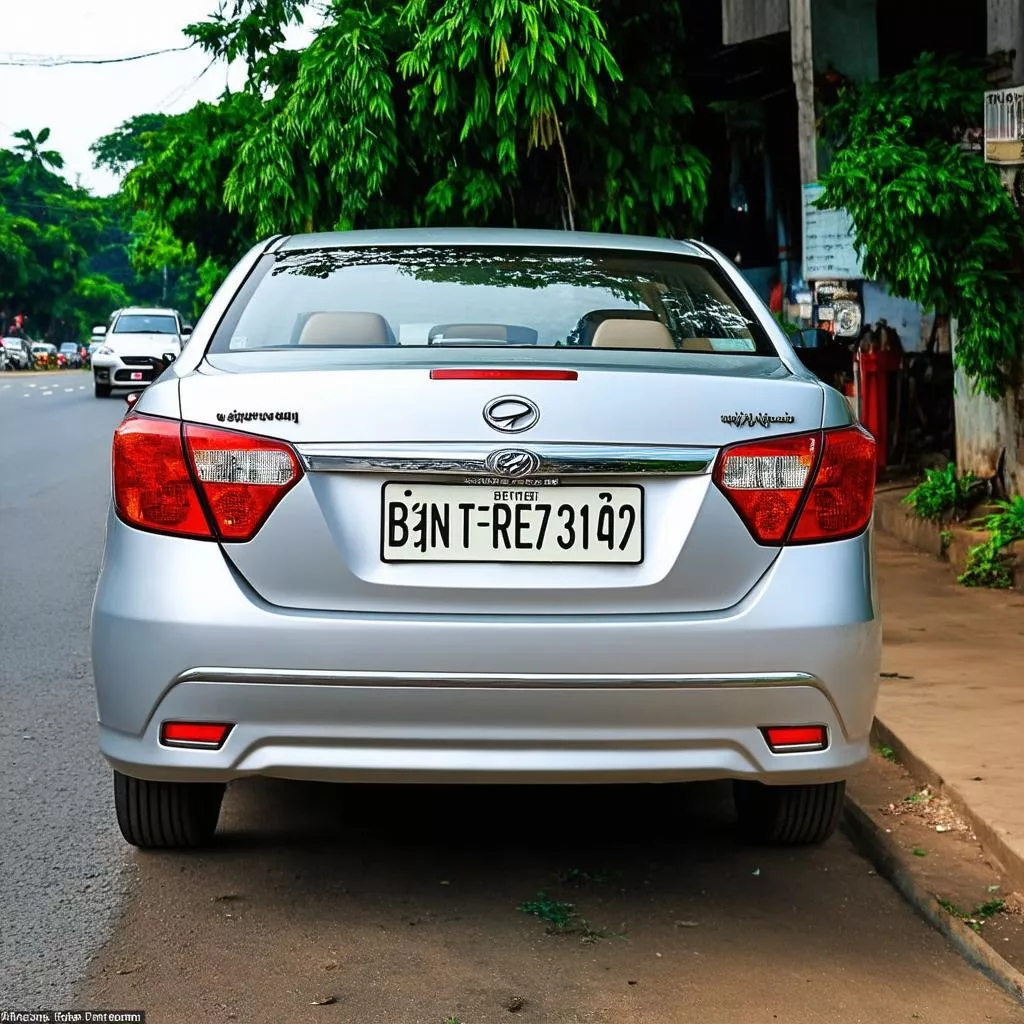 Voiture avec une belle plaque d'immatriculation de Bến Tre