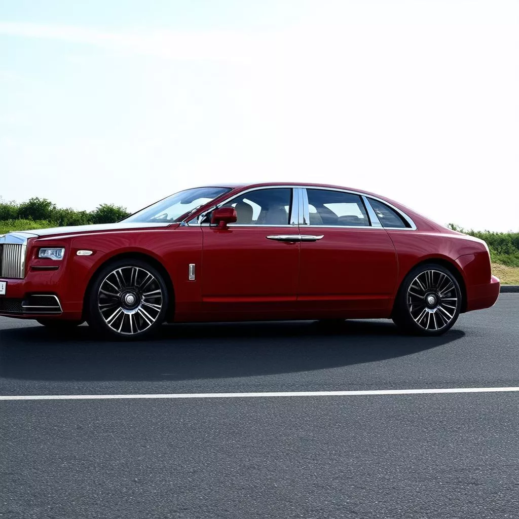 xe hơi màu đỏ sang trọng