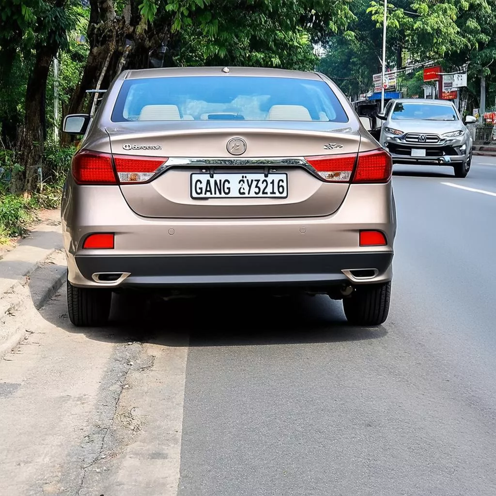 悬挂广宁车牌的客车