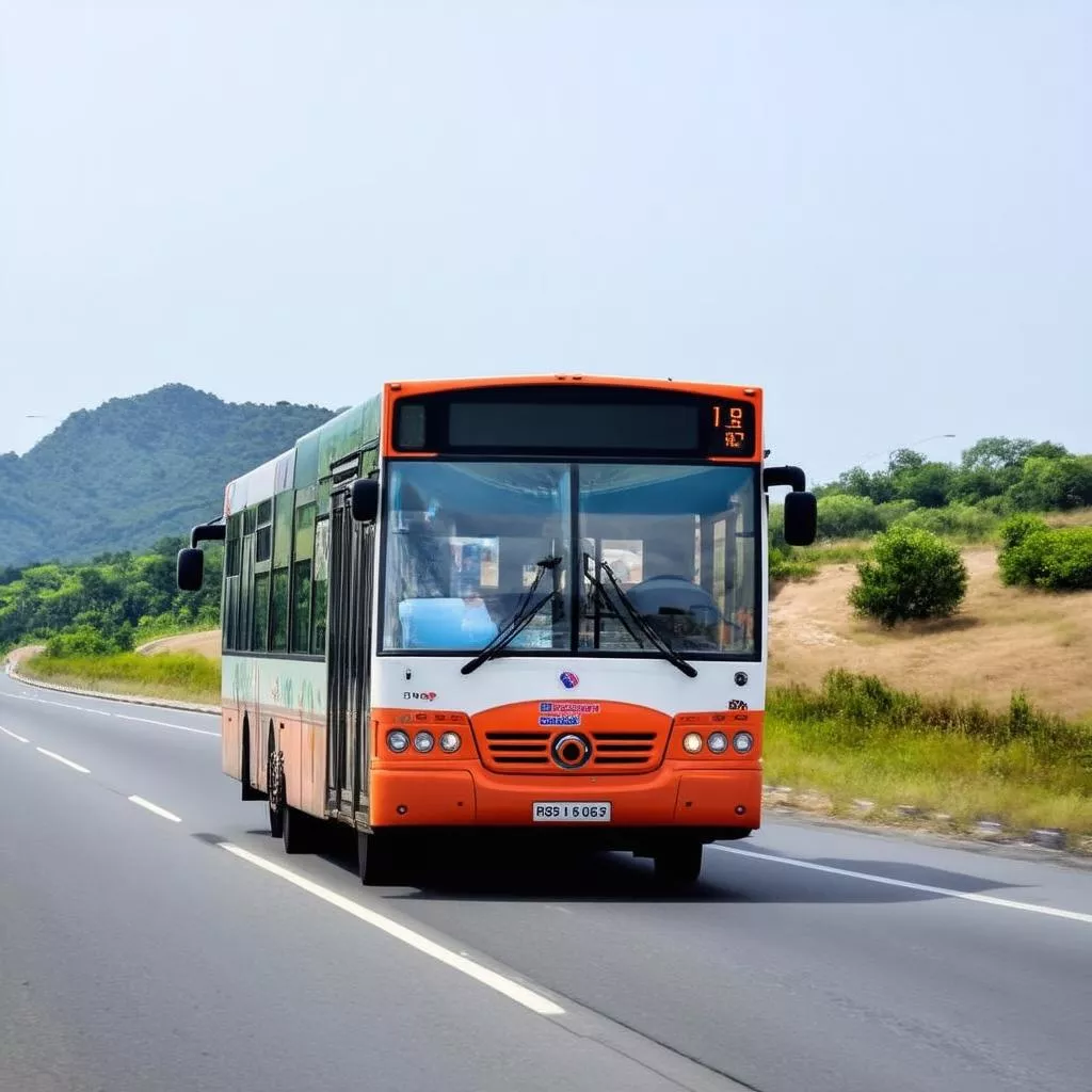 Tourist bus on the highway
