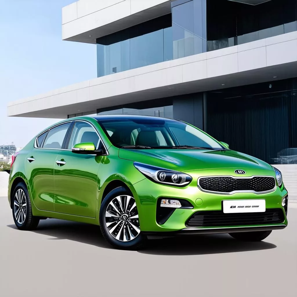 Kia Cerato màu xanh lá cây