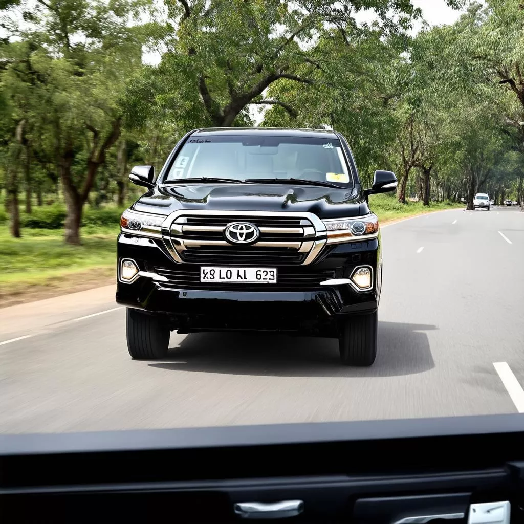 Land Cruiser with a lucky license plate