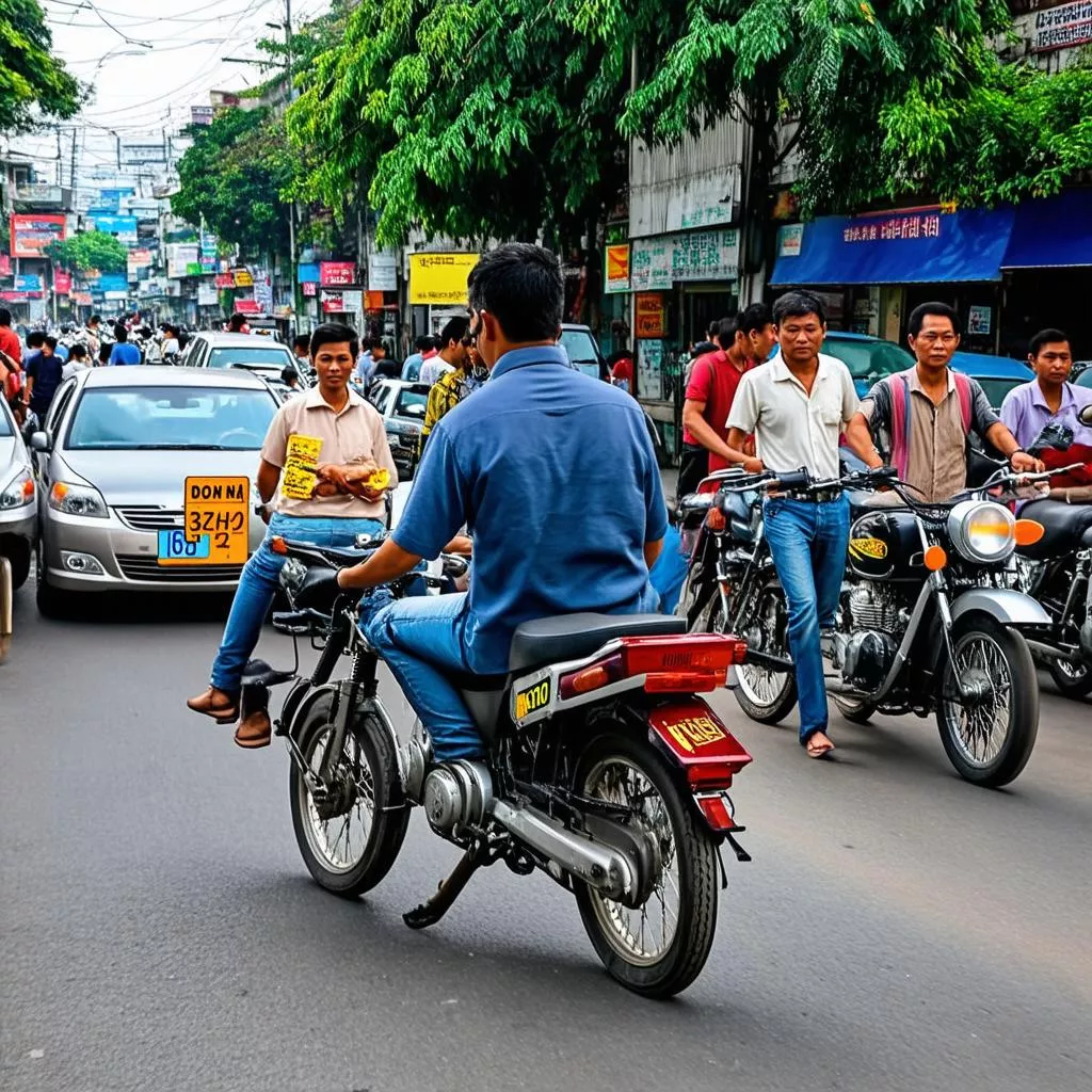 街道上的60号摩托车
