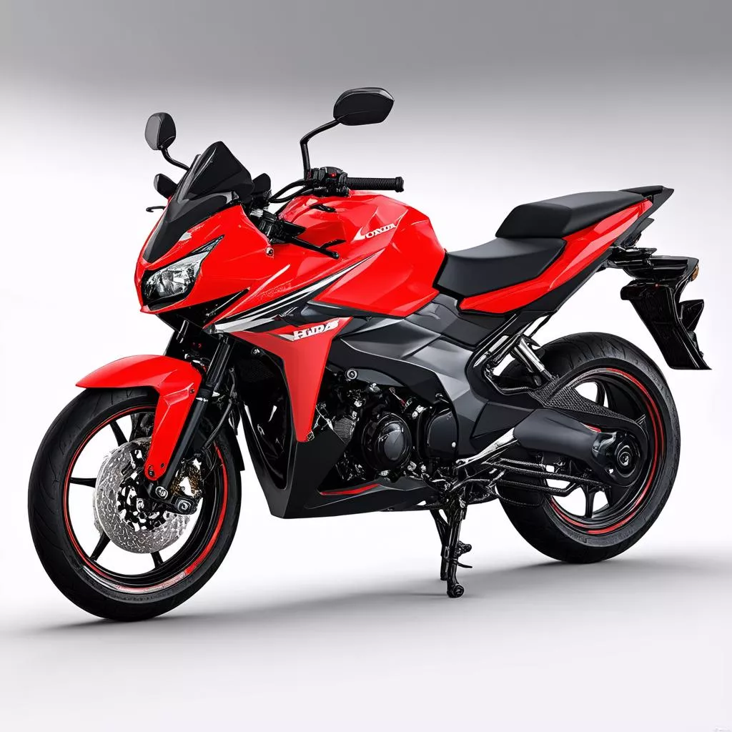 Red and Black Honda Blade 2022 Motorbike