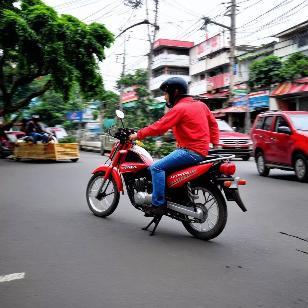 街中を走るホンダ・ウィナー150