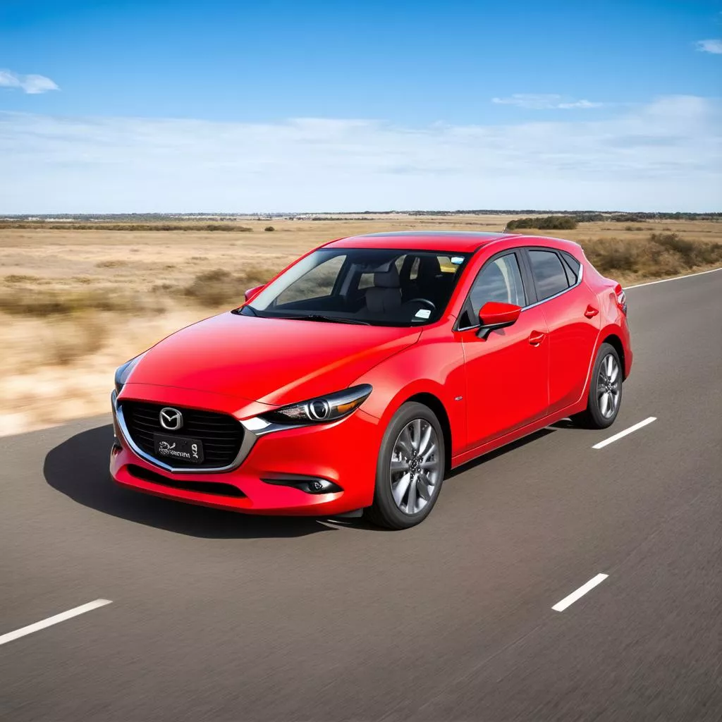 Mazda 3 Hatchback in Bewegung