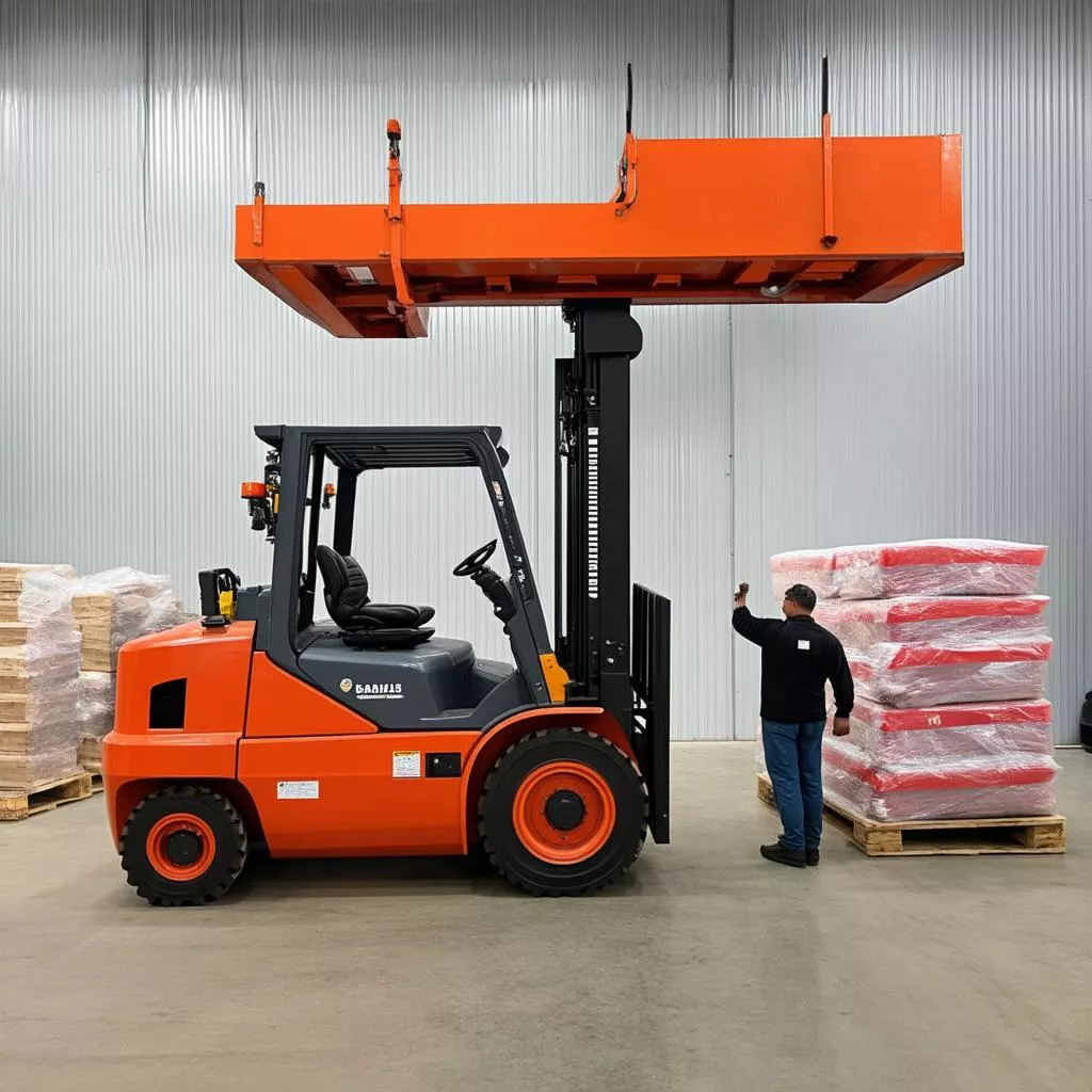 Xe nâng diesel 2.5 tấn nâng hàng