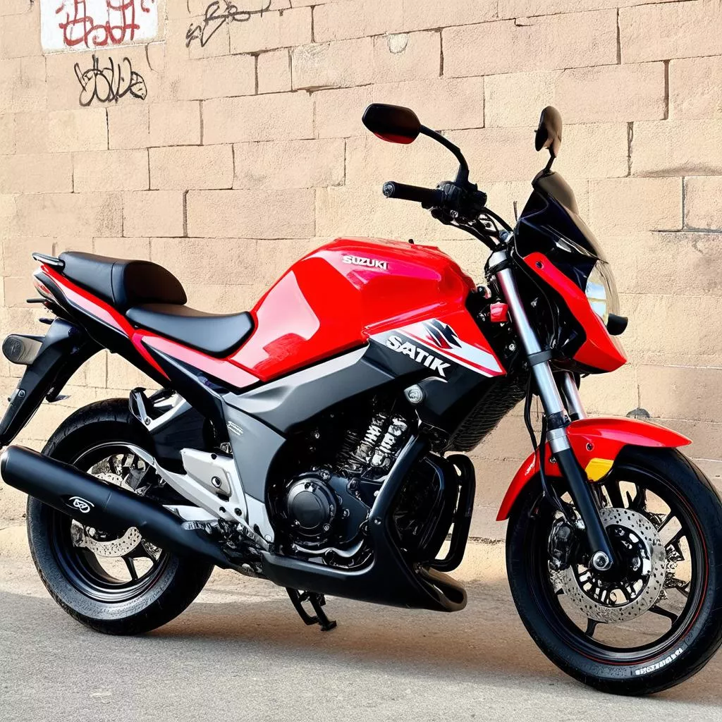 Xe Satria 2018 màu đỏ đen