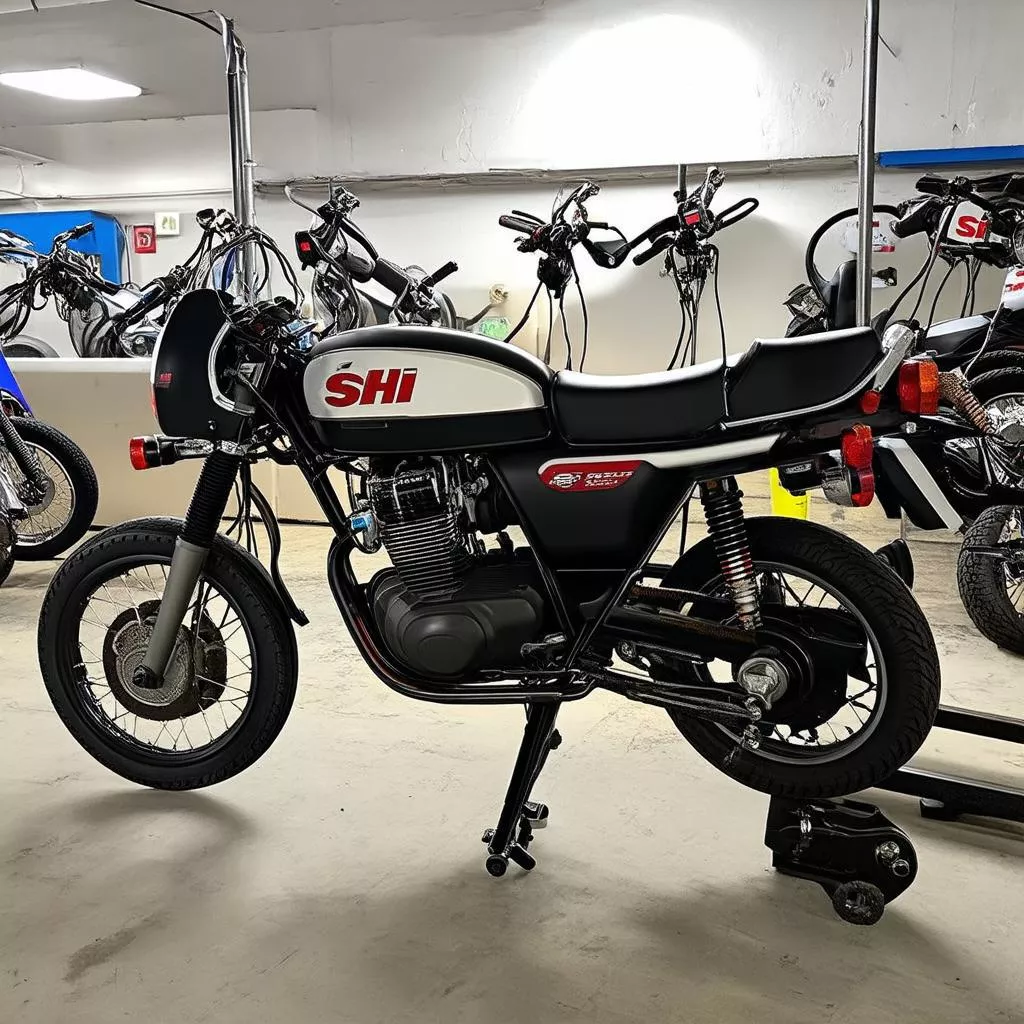 Xe SH cũ đang được bảo dưỡng