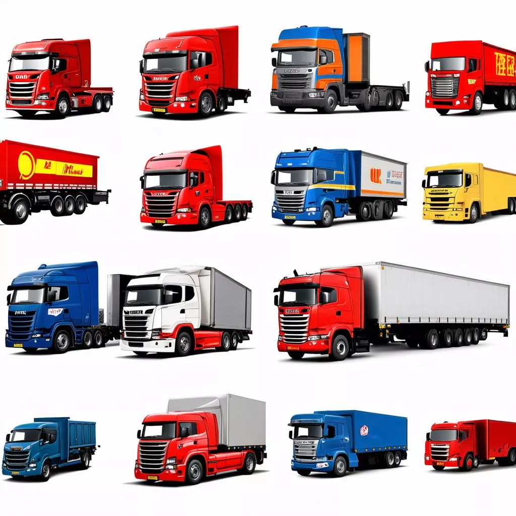 xe tải 1.7 tấn của các thương hiệu nổi tiếng