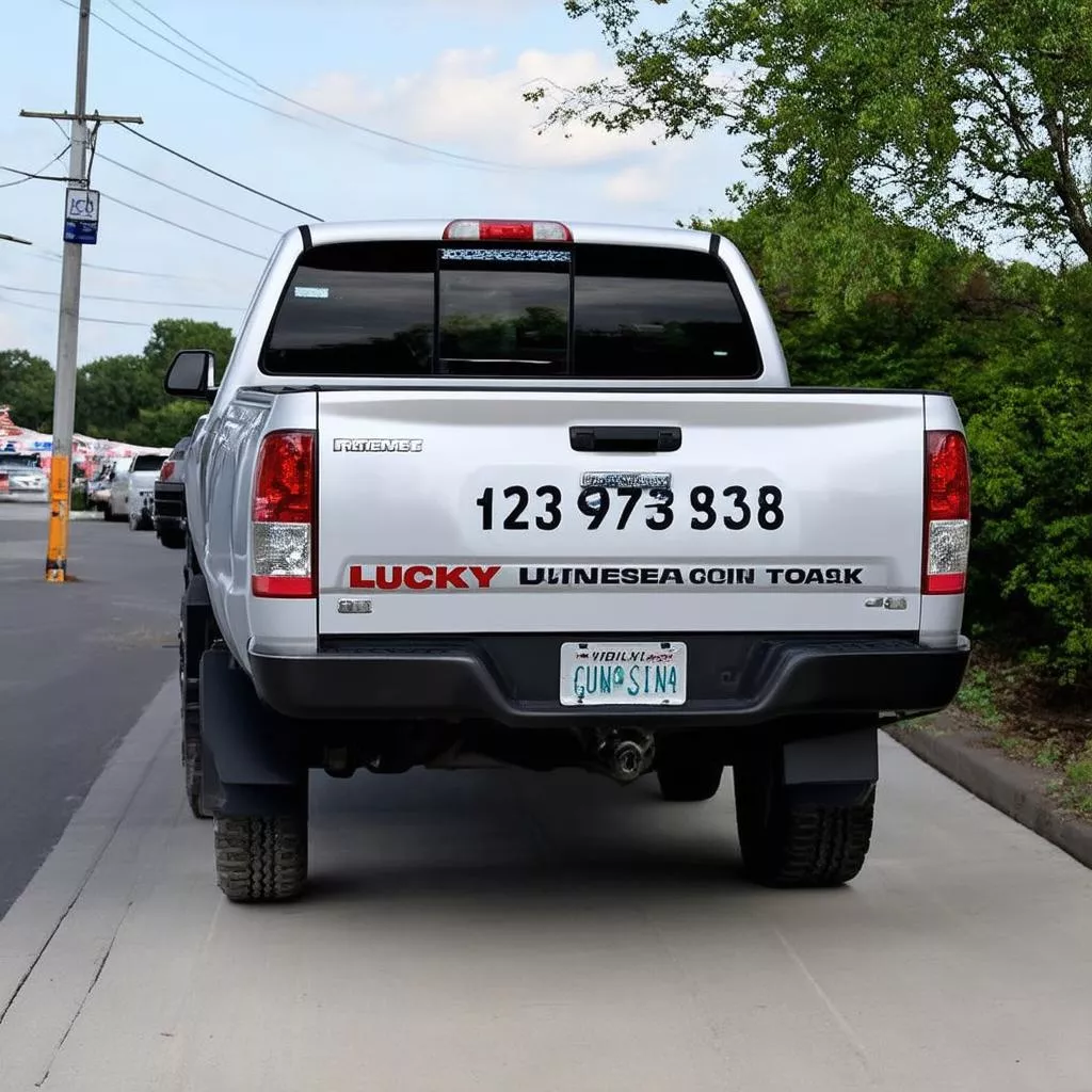 Camião com uma matrícula bonita