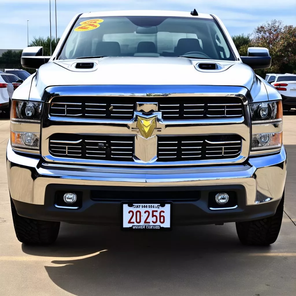 Truck with a beautiful license plate