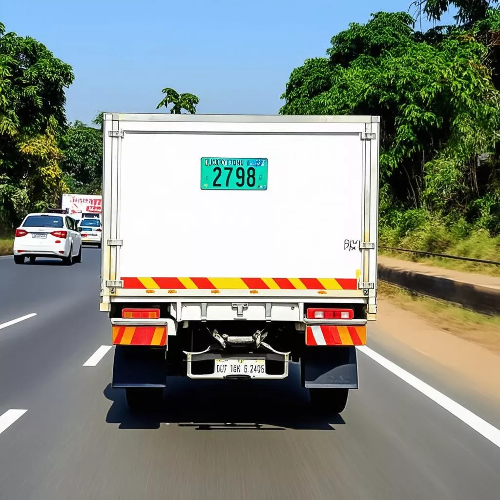 Camion con targa speciale in circolazione