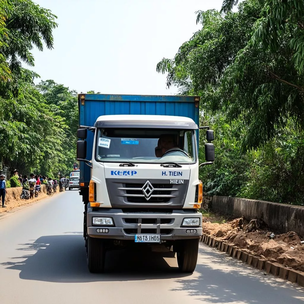 带有河仙车牌号的卡车