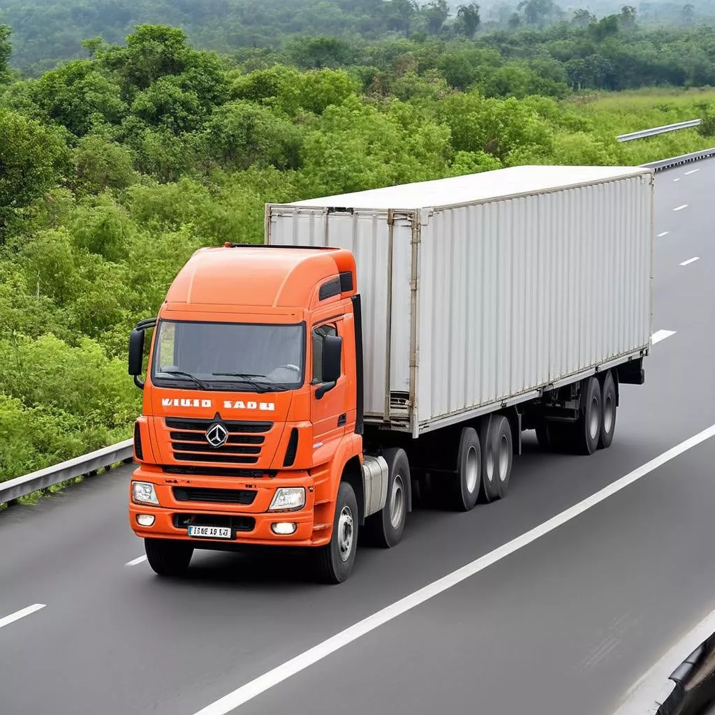 Chien Thang 6.3 ton truck transporting goods