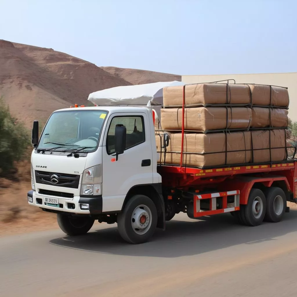 Heavy Duty Truck Carrying Cargo
