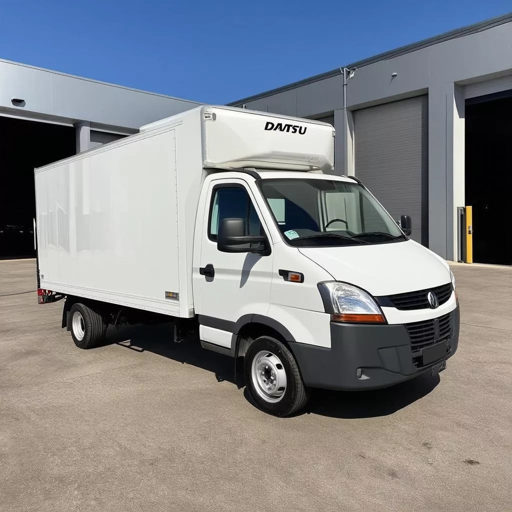 White Datsu Van Truck