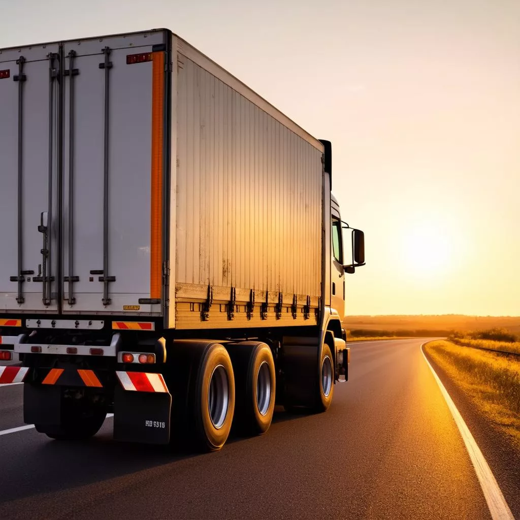 路上を走るトラック