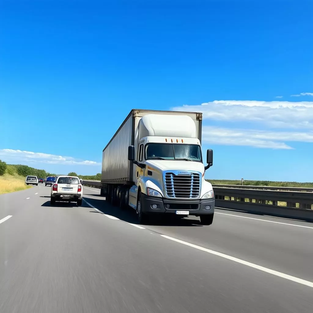 Truck Traveling on a Highway