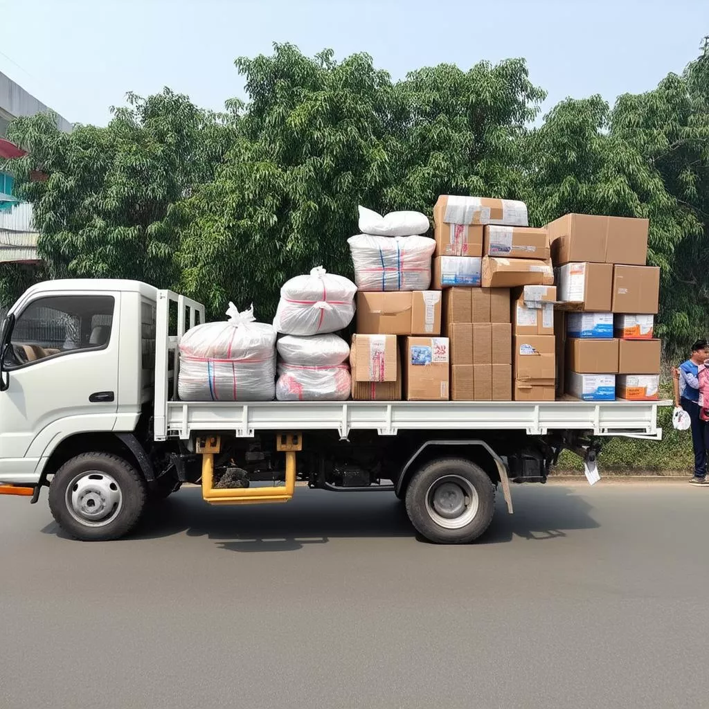 Xe tải Đô Thành 3.5 tấn vận chuyển hàng hóa