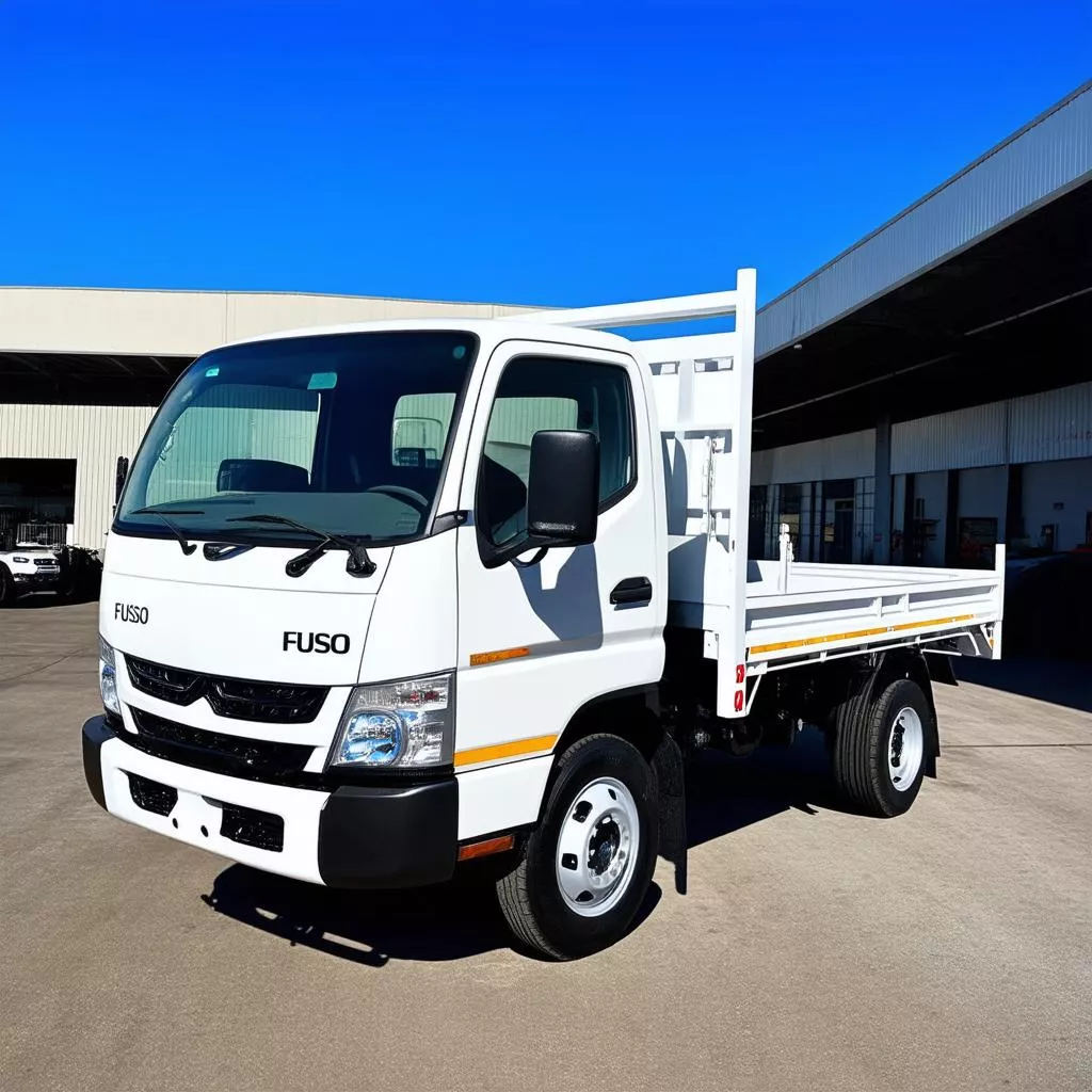 Xe tải Fuso 5 tấn thùng bạt màu trắng