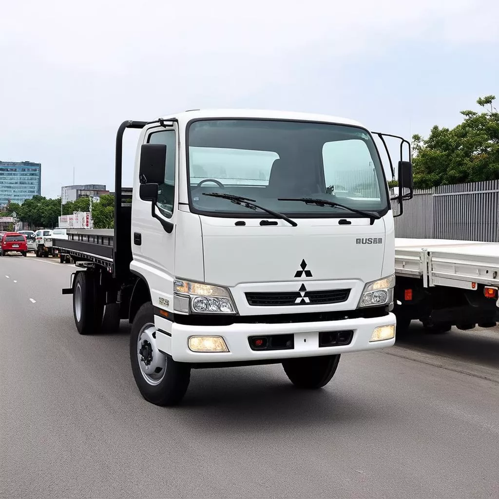 Xe tải Fuso Mitsubishi 7 tấn màu trắng