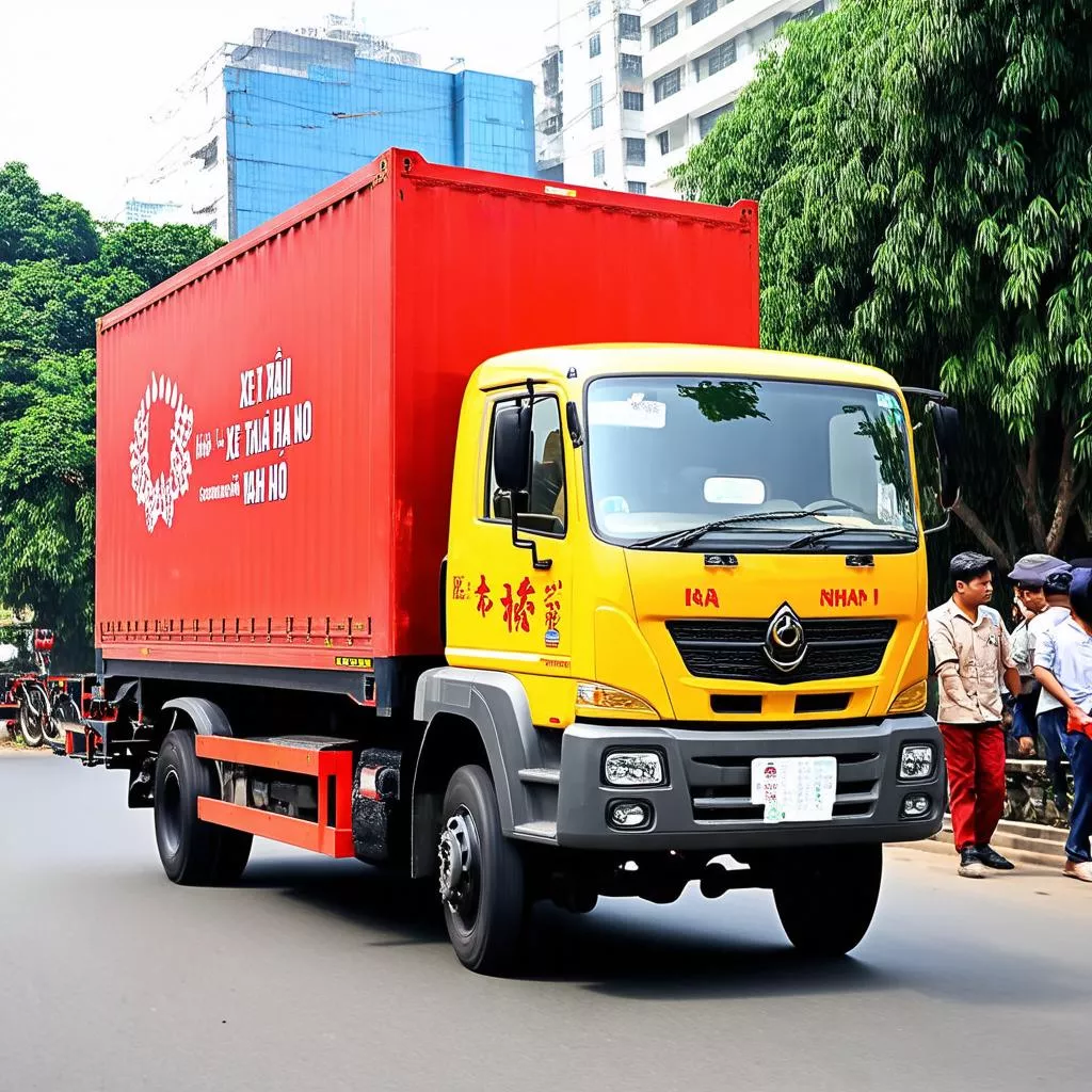 LKW von Xe Tải Hà Nội beim Gütertransport