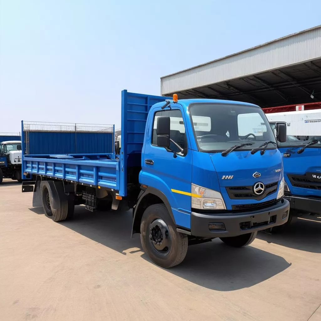 Xe tải Hino 5 tấn tại kho bãi