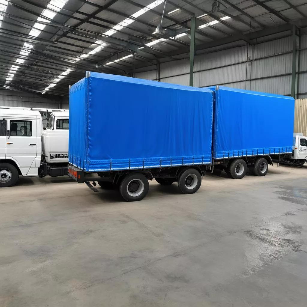 Xe tải Howo trong kho