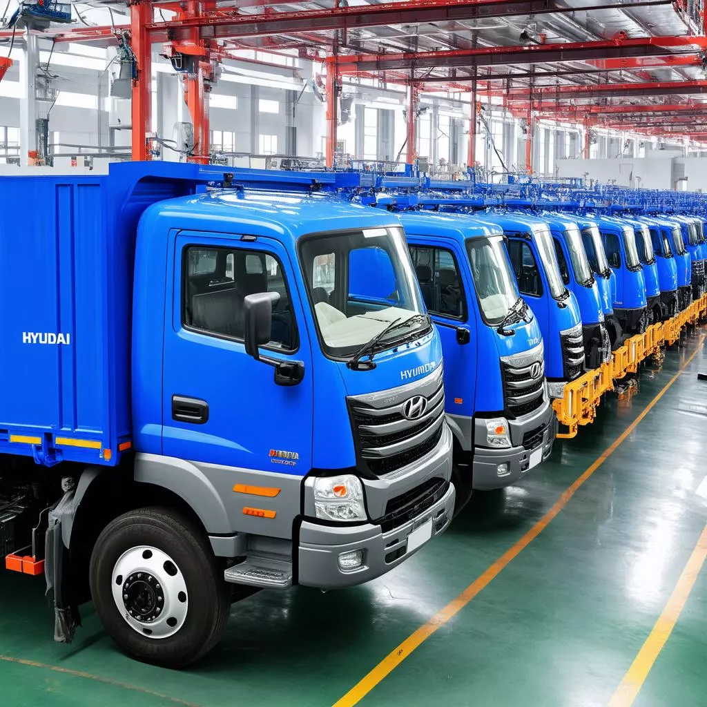 Xe tải Hyundai được sản xuất tại nhà máy Thành Công Ninh Bình