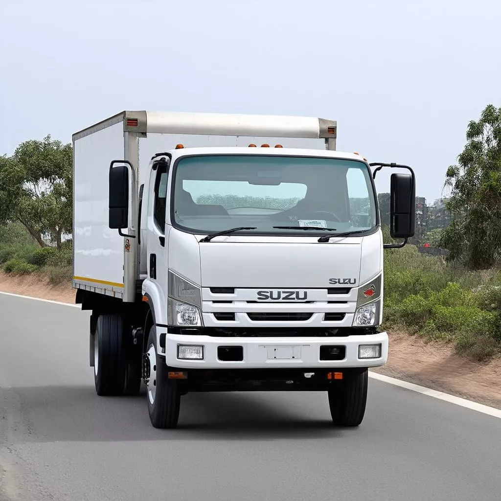 Isuzu 5-ton truck with enclosed box