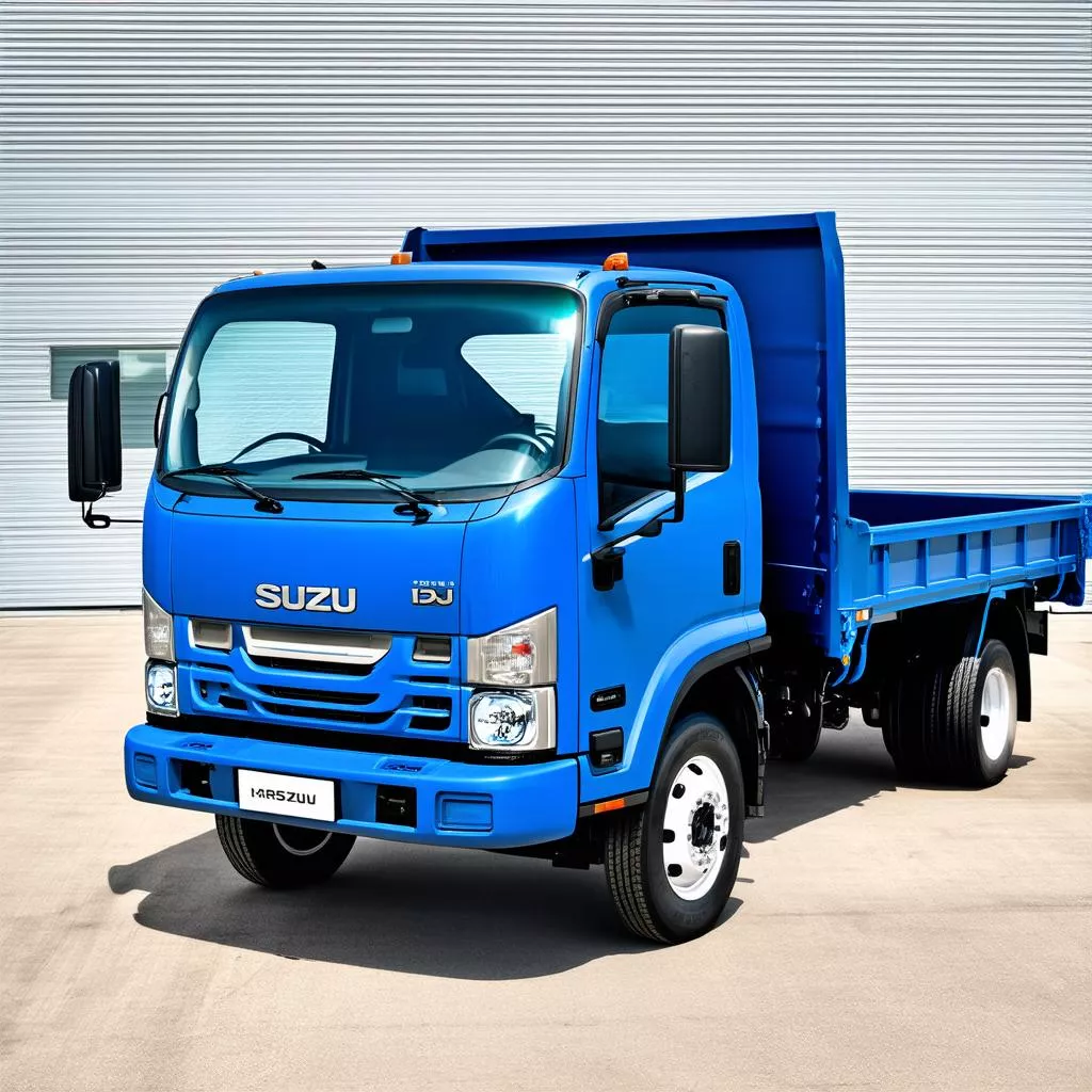 Xe tải Isuzu màu xanh