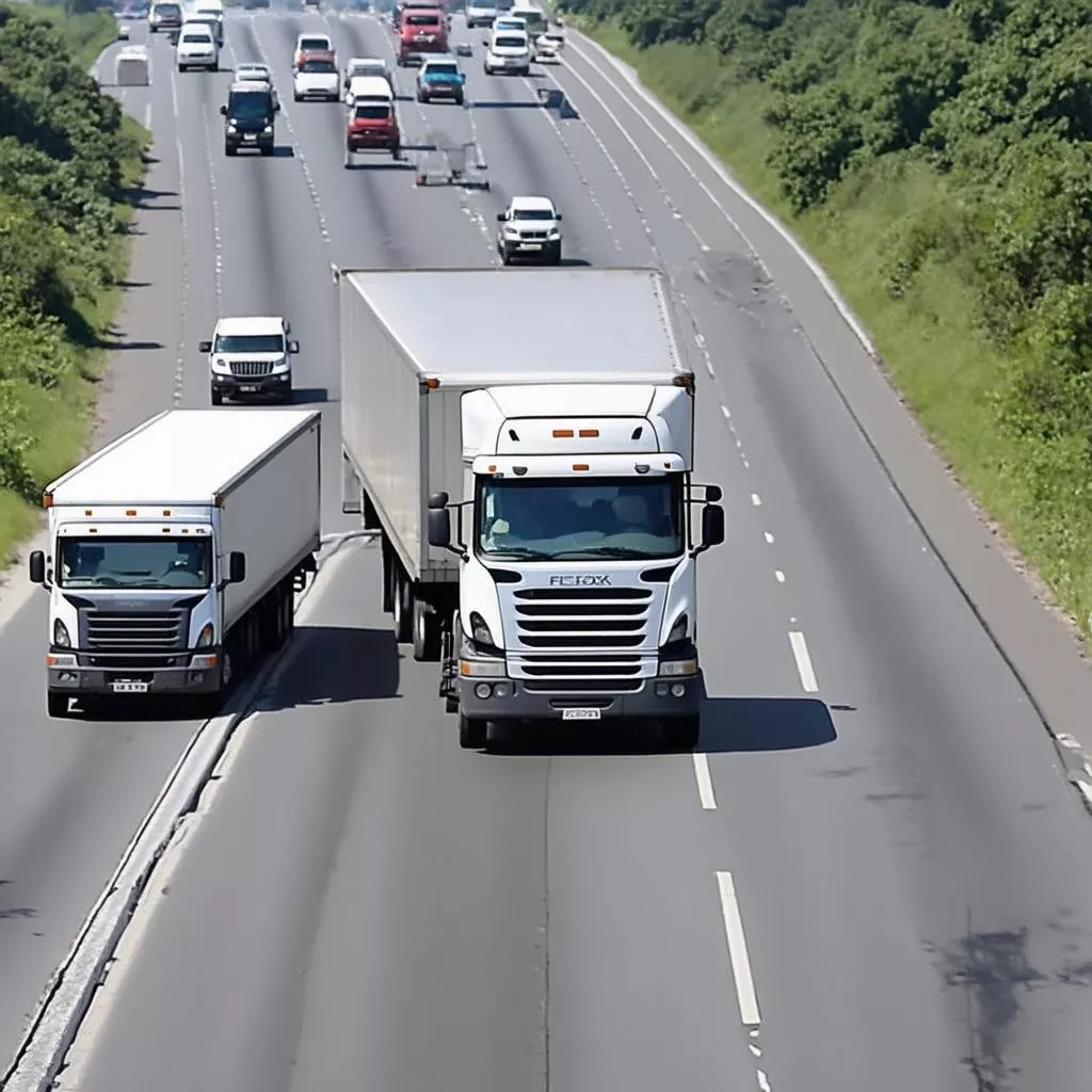 xe tải lưu thông