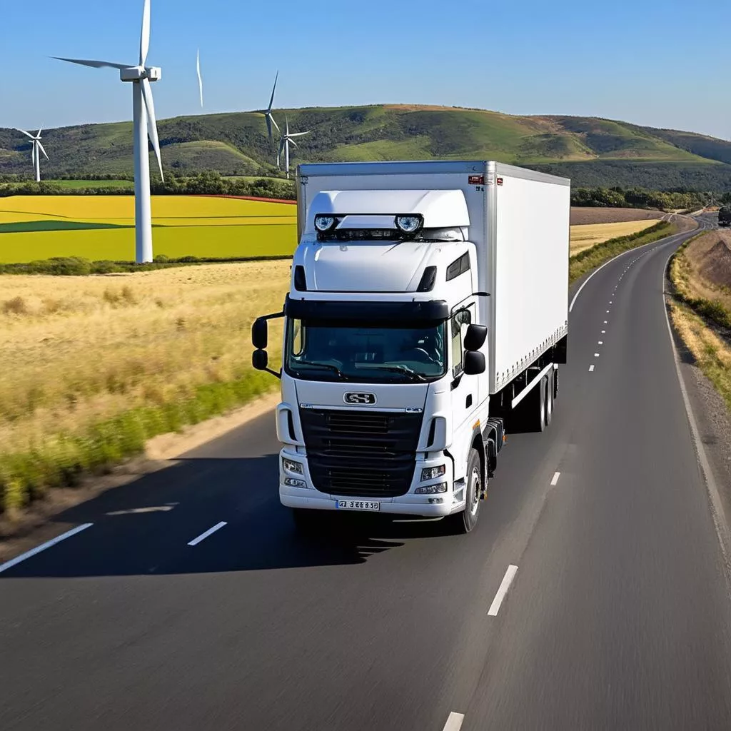 Truck with license plate 85