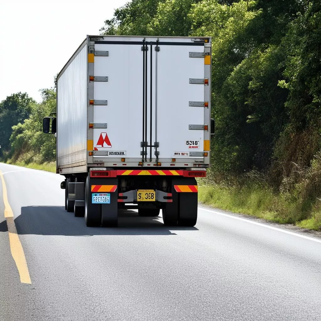 Truck with Ha Tinh License Plate