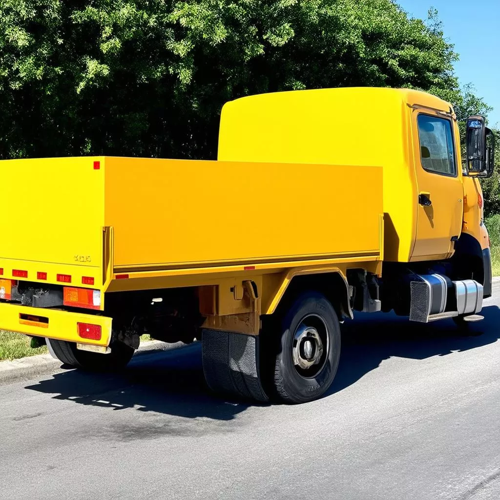 Xe tải màu vàng đất