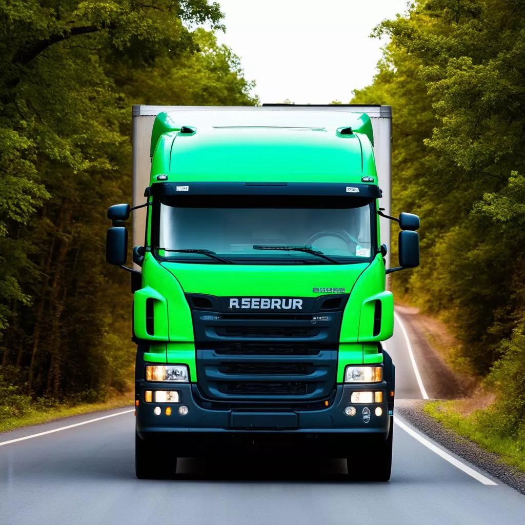 Xe tải màu xanh lá cho người mệnh Mộc