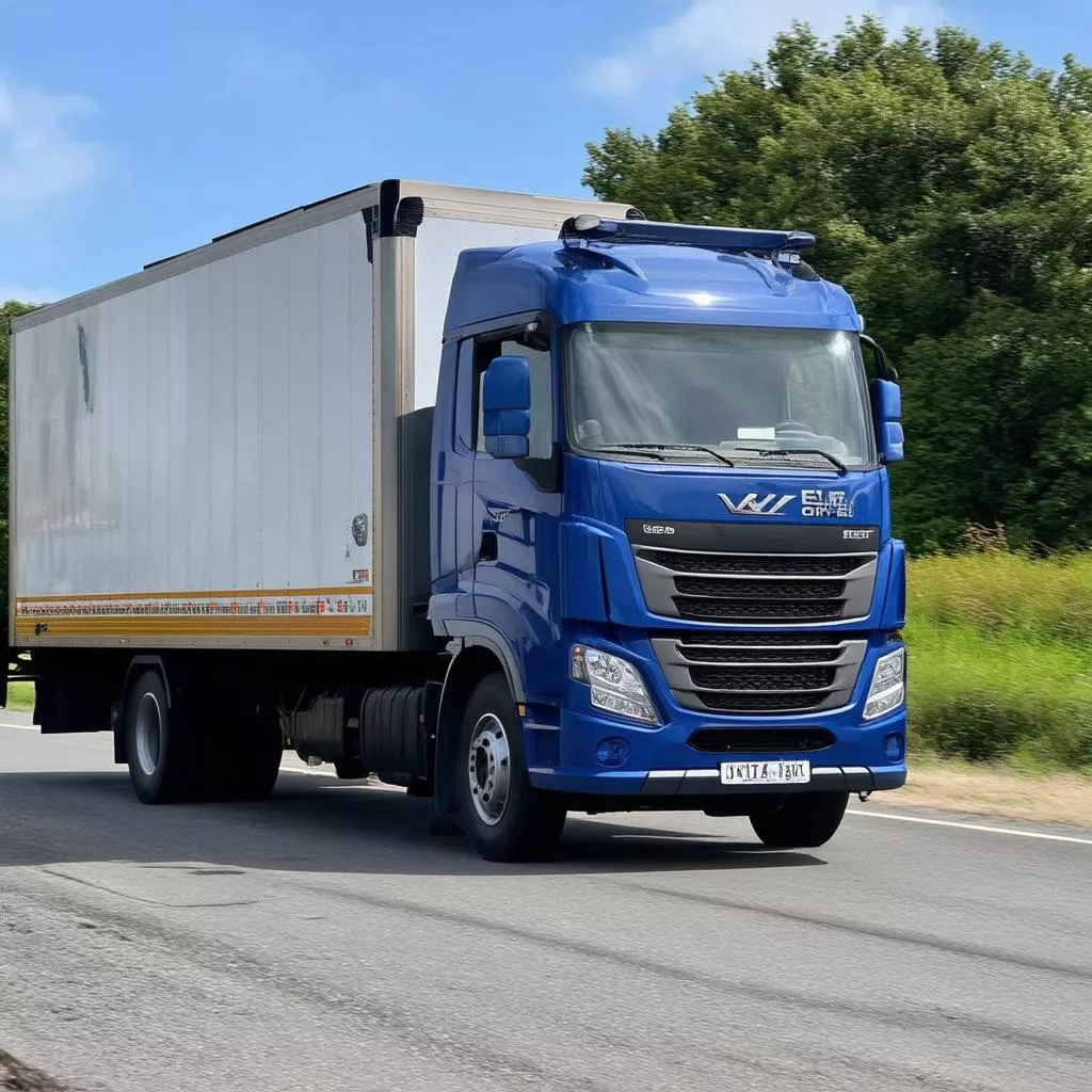 Xe tải mới được rước về nhà