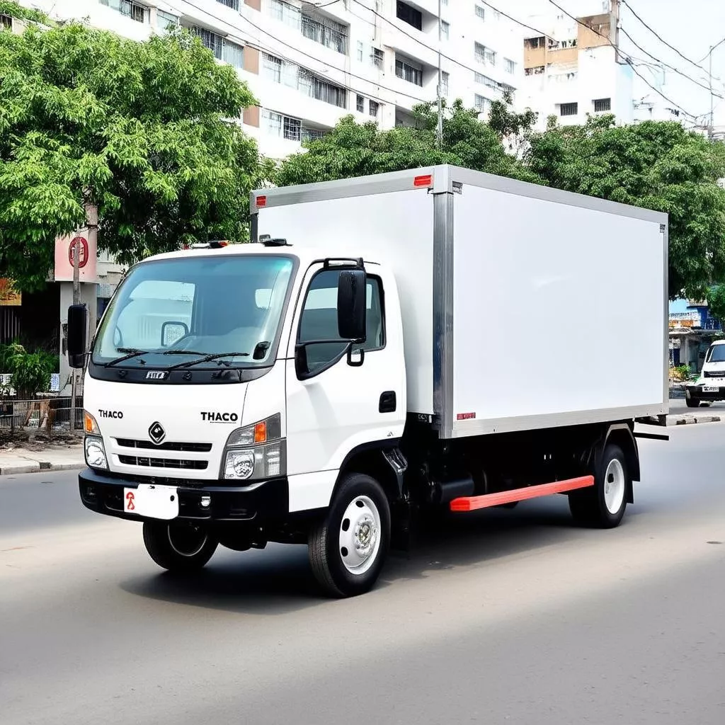 Thaco 1.5 ton truck with enclosed cargo box