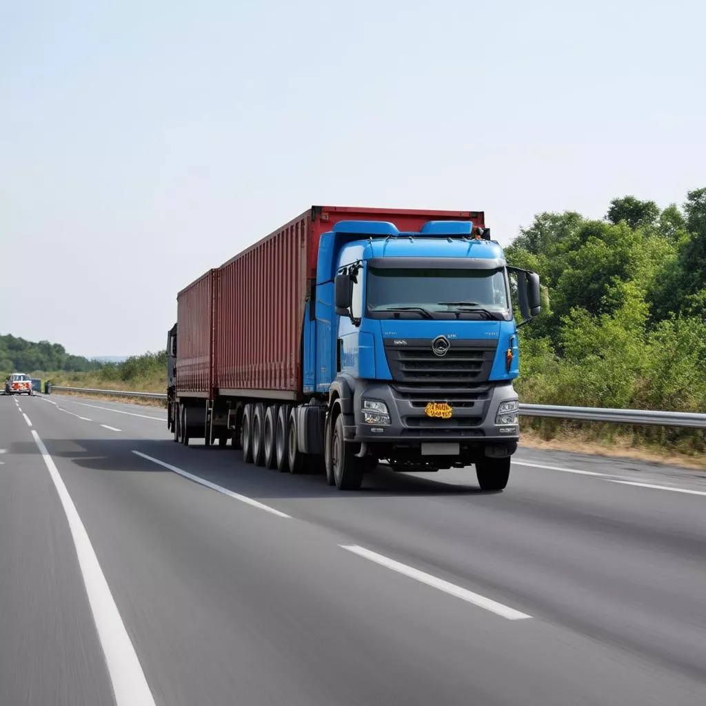 Xe tải vận chuyển hàng hóa